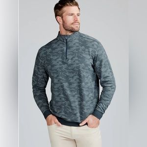 NWT - Cloud French Terry Print Quarter Zip - Large